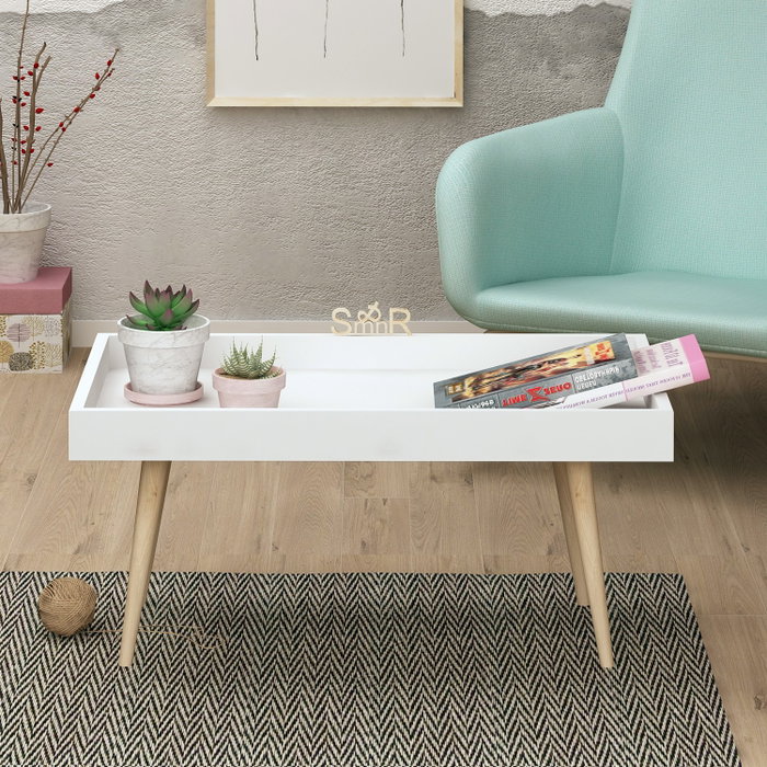 Hanah Home Mesa de centro Cross Blanca Hanah Home Mesa de centro Cross Blanca